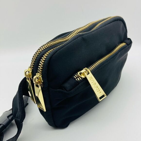 Zorfin Fanny Pack Crossbody Pack Black Nylon - Picture 3 of 12